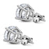 Brilliant Cut 18K White Gold Plated Cubic Zirconia Men Women Solitaire Earrings